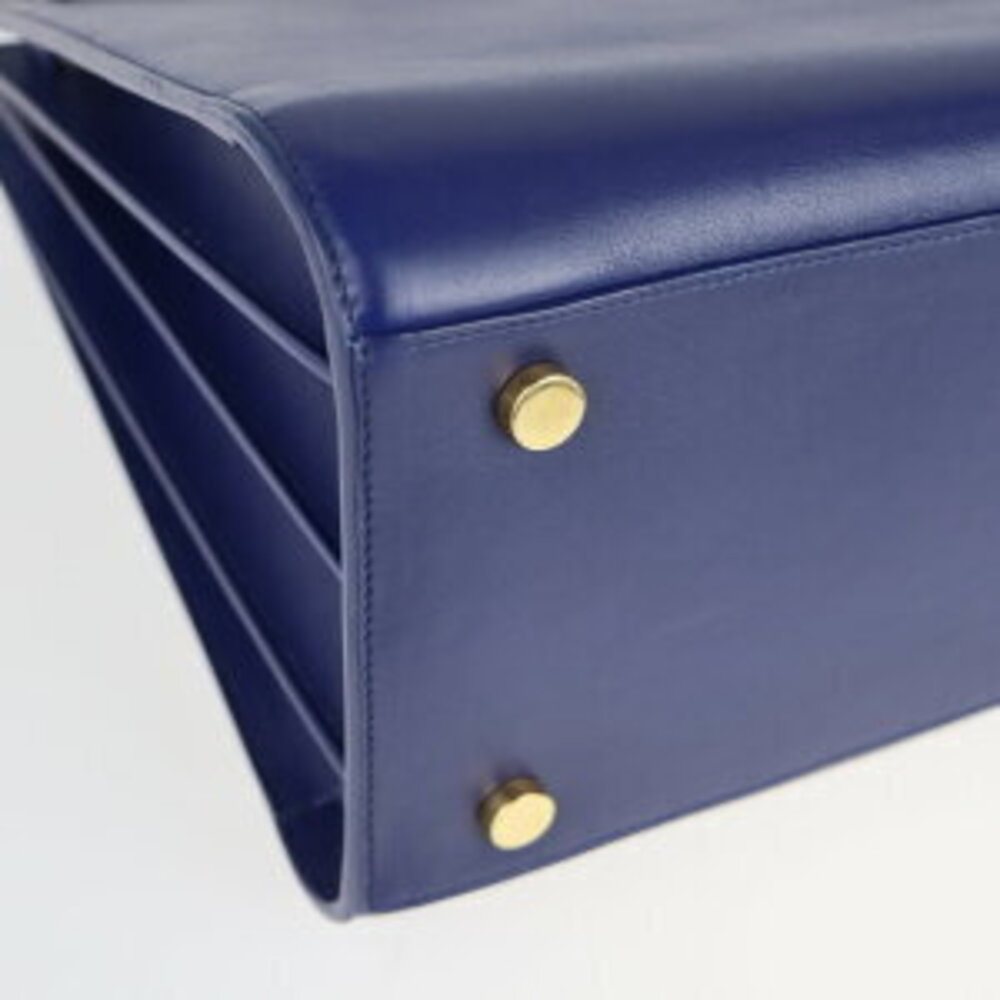 Saint Laurent handbag blue Sac de leather Jour shoulder bag - Picture 5 of 9